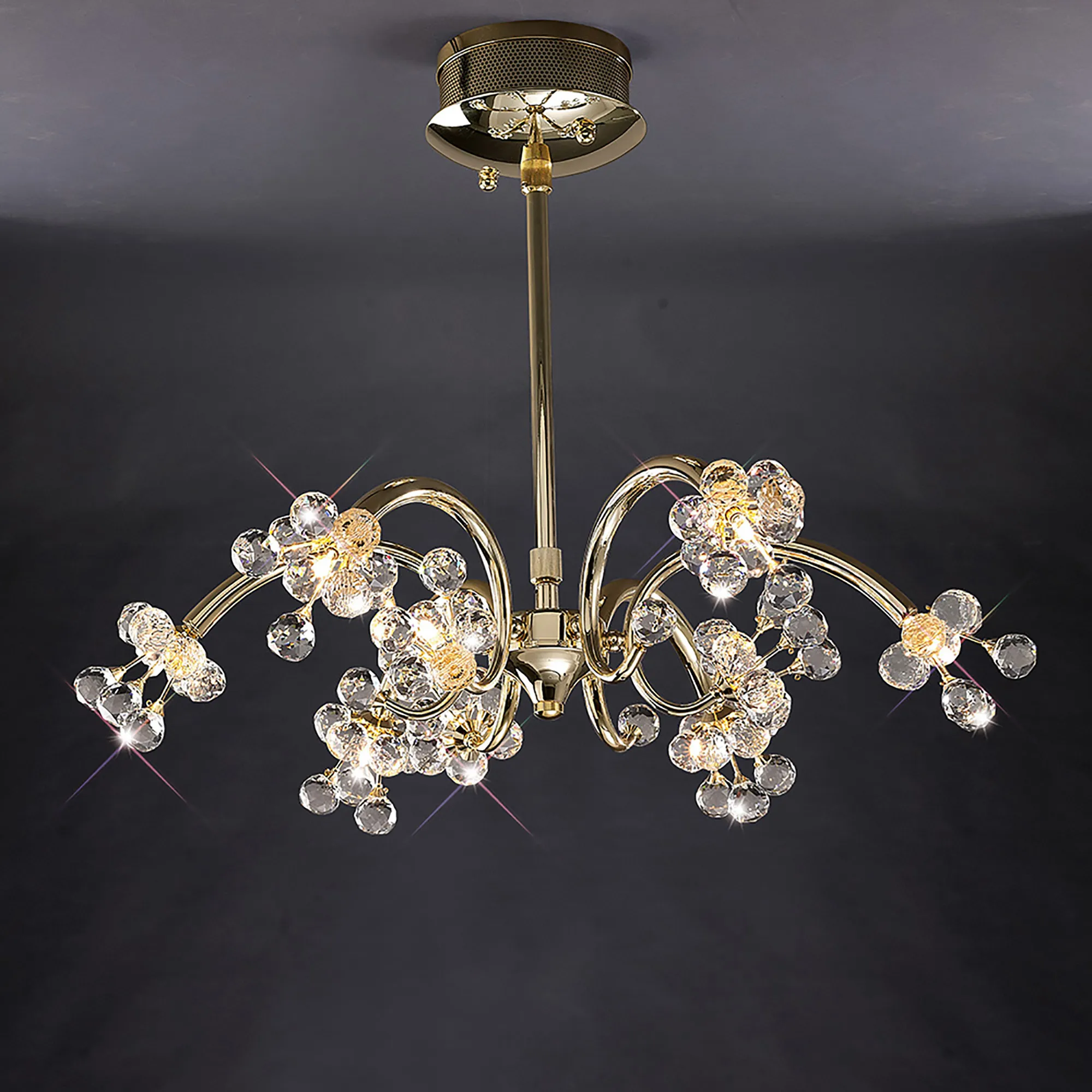 IL30860  Octavia Crystal Pendant 9 Light